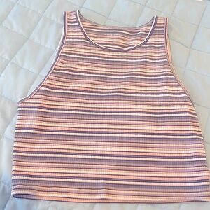 American eagle high neck ribbed tank top